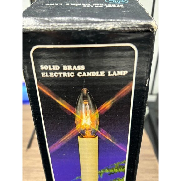 Vintage Brass Candle Plug in Switch Light Christmas New 10" - Picture 3 of 8